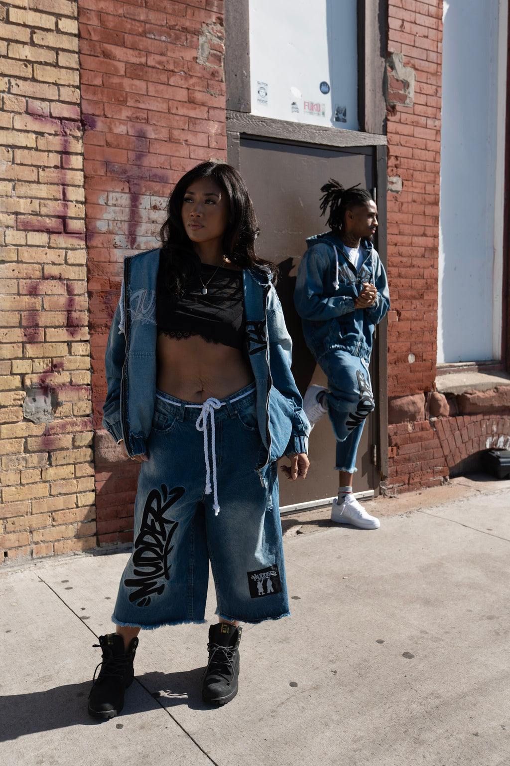 Blue Washed Denim Set