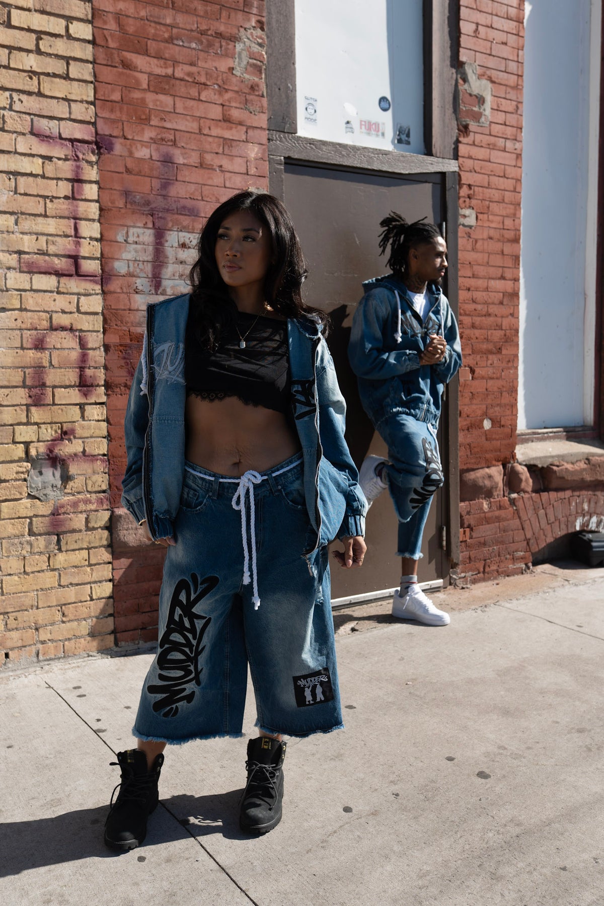 Blue Washed Denim Set