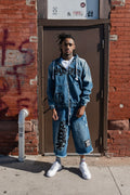 Blue Washed Denim Set