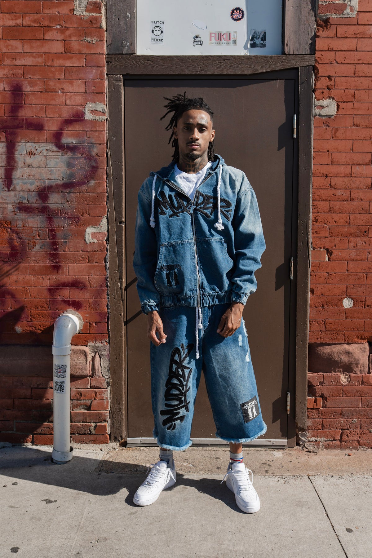 Blue Washed Denim Set